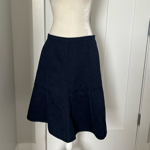J. Crew Dresses & Skirts - J Crew Navy Jacquard Skirt